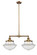 Franklin Restoration Two Light Island Pendant in Brushed Brass (405|209-BB-G542)