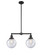 Franklin Restoration LED Island Pendant in Matte Black (405|209-BK-G204-8-LED)