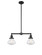 Franklin Restoration Two Light Island Pendant in Matte Black (405|209-BK-G324)