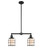 Franklin Restoration Two Light Island Pendant in Matte Black (405|209-BK-G51-CE)