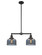 Franklin Restoration Two Light Island Pendant in Matte Black (405|209-BK-G73)