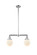 Franklin Restoration Two Light Island Pendant in Polished Chrome (405|209-PC-G201-6)