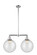 Franklin Restoration Two Light Island Pendant in Polished Chrome (405|209-PC-G204-12)