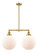 Franklin Restoration LED Island Pendant in Satin Gold (405|209-SG-G201-12-LED)