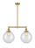 Franklin Restoration LED Island Pendant in Satin Gold (405|209-SG-G202-10-LED)