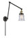 Franklin Restoration One Light Swing Arm Lamp in Black Antique Brass (405|238-BAB-G184S)