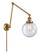Franklin Restoration LED Swing Arm Lamp in Brushed Brass (405|238-BB-G204-8-LED)