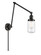 Franklin Restoration One Light Swing Arm Lamp in Matte Black (405|238-BK-G312)