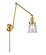 Franklin Restoration One Light Swing Arm Lamp in Satin Gold (405|238-SG-G184S)