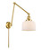 Franklin Restoration One Light Swing Arm Lamp in Satin Gold (405|238-SG-G71)