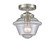 Nouveau One Light Semi-Flush Mount in Brushed Satin Nickel (405|284-1C-SN-G534)