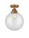 Nouveau 2 One Light Semi-Flush Mount in Brushed Brass (405|288-1C-BB-G202-12)