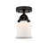 Nouveau 2 One Light Semi-Flush Mount in Matte Black (405|288-1C-BK-G181S)