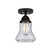 Nouveau 2 One Light Semi-Flush Mount in Matte Black (405|288-1C-BK-G194)