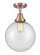 Caden One Light Flush Mount in Antique Copper (405|447-1C-AC-G204-10)