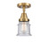 Caden One Light Flush Mount in Brushed Brass (405|447-1C-BB-G184S)