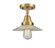 Caden One Light Flush Mount in Brushed Brass (405|447-1C-BB-G2)