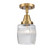Caden One Light Flush Mount in Brushed Brass (405|447-1C-BB-G302)