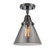 Caden LED Flush Mount in Matte Black (405|447-1C-BK-G43-LED)