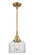 Caden One Light Mini Pendant in Brushed Brass (405|447-1S-BB-G72)