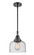 Caden LED Mini Pendant in Matte Black (405|447-1S-BK-G74-LED)