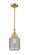 Caden One Light Mini Pendant in Satin Gold (405|447-1S-SG-G262)