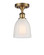 Ballston One Light Semi-Flush Mount in Brushed Brass (405|516-1C-BB-G441)