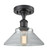 Ballston One Light Semi-Flush Mount in Matte Black (405|516-1C-BK-G132)