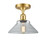 Ballston One Light Semi-Flush Mount in Satin Gold (405|516-1C-SG-G132)