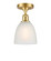 Ballston LED Semi-Flush Mount in Satin Gold (405|516-1C-SG-G381-LED)