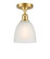 Ballston LED Semi-Flush Mount in Satin Gold (405|516-1C-SG-G381-LED) Ballston LED Semi-Flush Mount in Satin Gold (405|516-1C-SG-G381-LED)