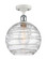 Ballston One Light Semi-Flush Mount in White Polished Chrome (405|516-1C-WPC-G1213-10)