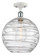 Ballston One Light Semi-Flush Mount in White Polished Chrome (405|516-1C-WPC-G1213-12)