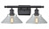 Ballston LED Bath Vanity in Matte Black (405|516-2W-BK-G132-LED)