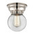 Franklin Restoration One Light Flush Mount in Polished Nickel (405|623-1F-PN-G202-6)