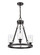 Ballston Three Light Chandelier in Matte Black (405|820-BK-G802)