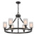 Ballston Six Light Chandelier in Matte Black (405|830-BK-G801)