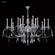 Sculptured Crystal Leaf 18 Light Chandelier in Silver (64|96258S00)