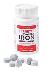 Ferretts Chewable Iron, 60 tablets