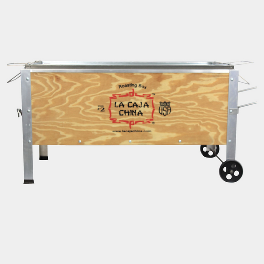 caja china model 2 100 lb roaster side shot color background