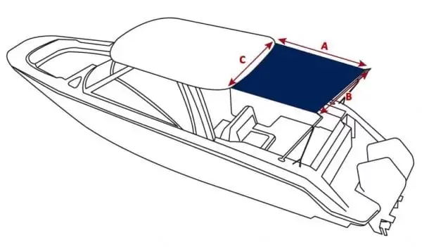 Oceansouth Cabin Cruiser Stern Shade Extension Kit