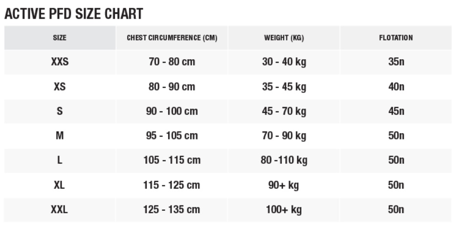 Zhik Size Guide