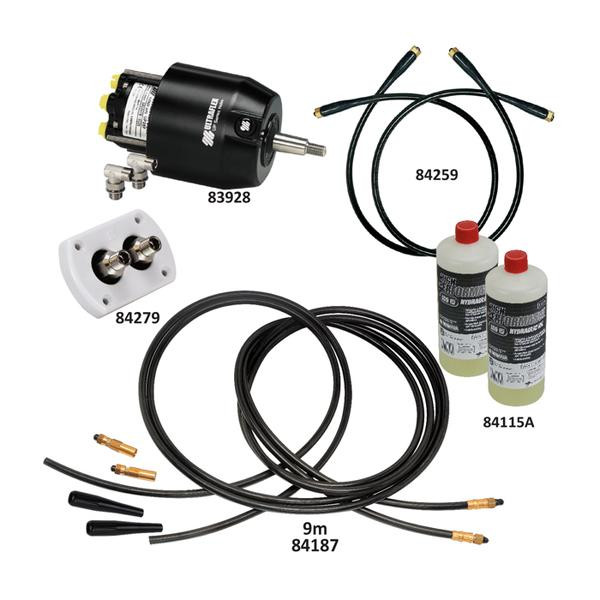 Ultraflex Hydraulic Steering Kit with 6m Hose Black Bulkhead Fitting
