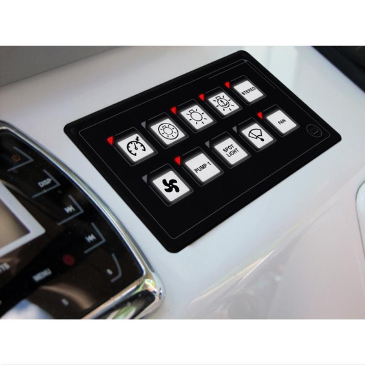 Panel Switch,12-24V Car Universal 6P LED Touch Membrane Control Panel Switch Electronic Accessory On Off Rocker Toggle Switch Panel Box - 3