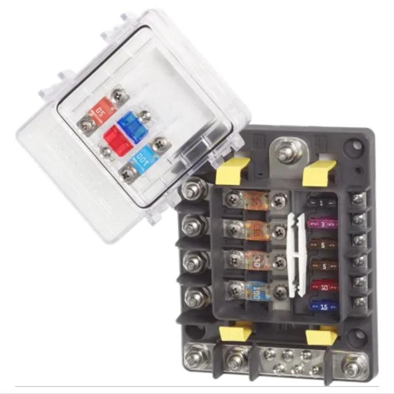 SafetyHub 150 Fuse Block with Negative Bus Bar (BS-7748B) The Boat  Warehouse