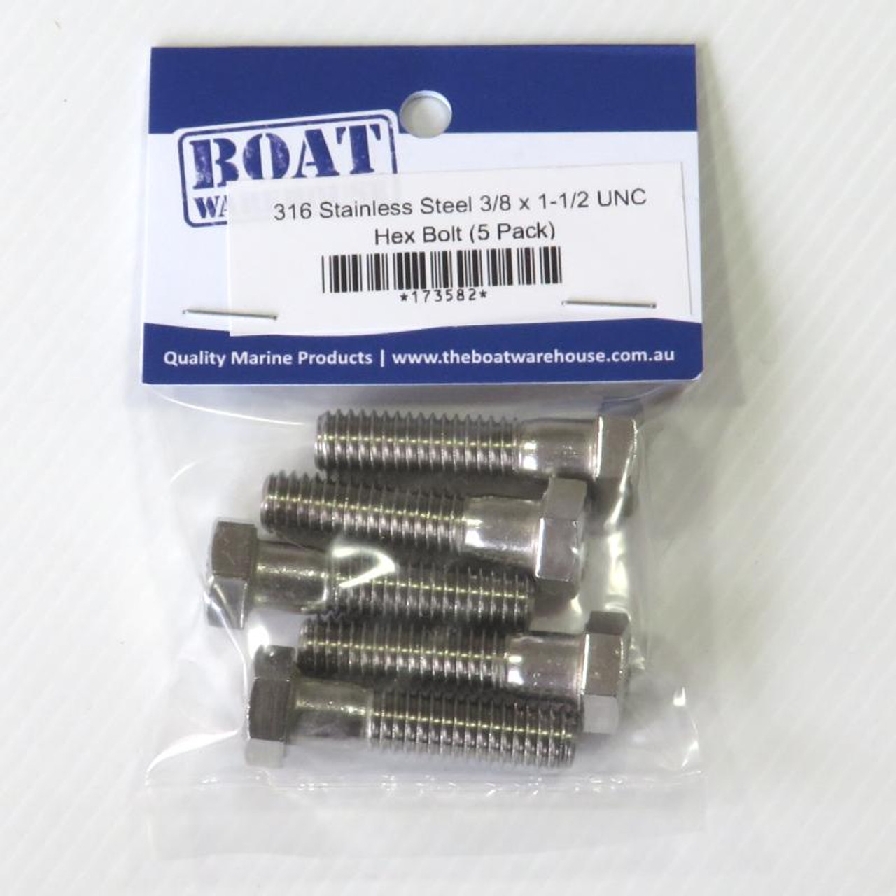 316 Stainless Steel Hex Bolt 3/16
