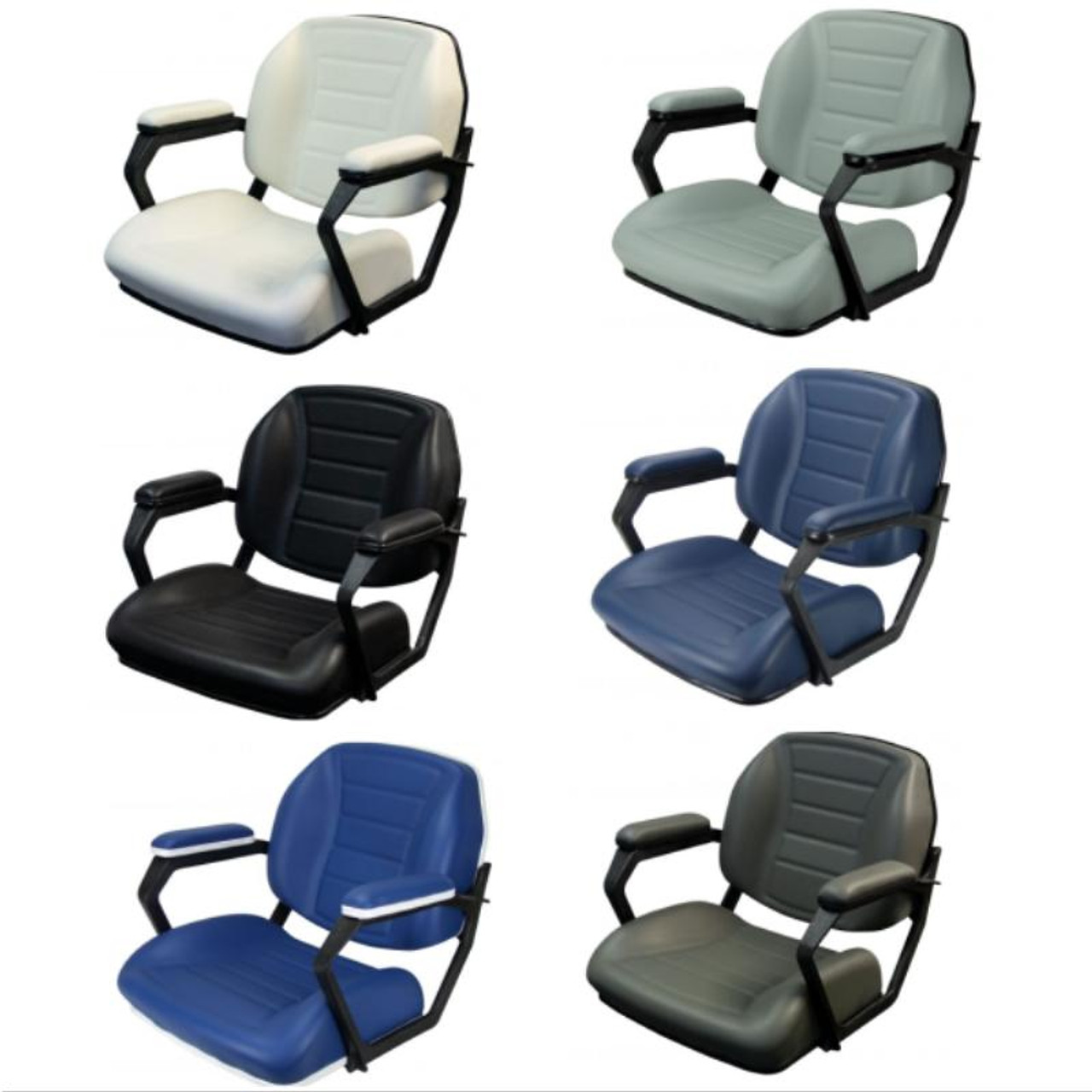 Reelax Deluxe Helm Chair with Stainless Steel Logo and Arms