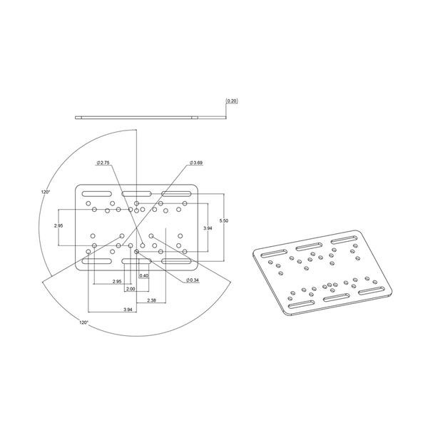 RAM Mounts Forklift Overhead Guard Plate CSize (335246) Boat
