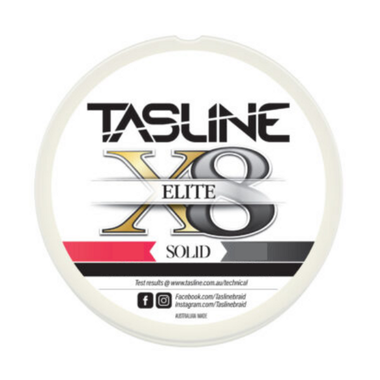 Tasline Elite 8lb White Braided Fishing Line (TL008-150 TL008-300)