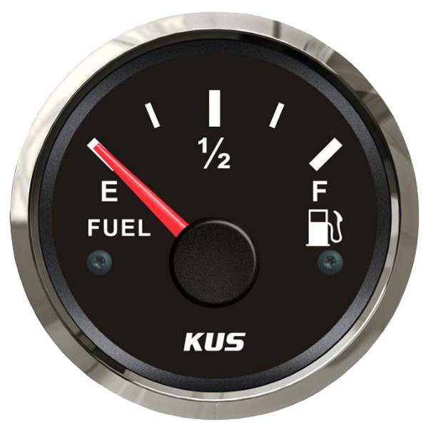 KUS Gauges KUS Fuel Tank Gauge Black & Stainless (43712) Boat Warehouse